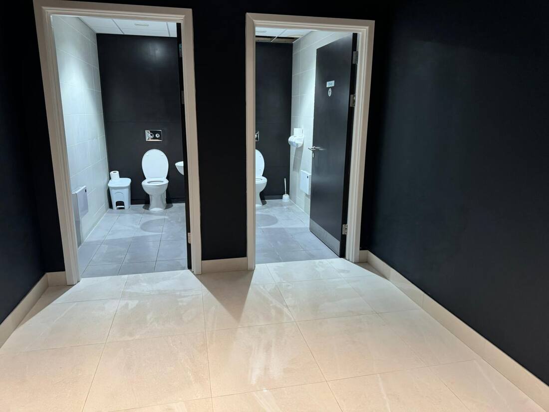 Commercial office washroom cleaning in Milton Keynes — RL Cleaners contract clean